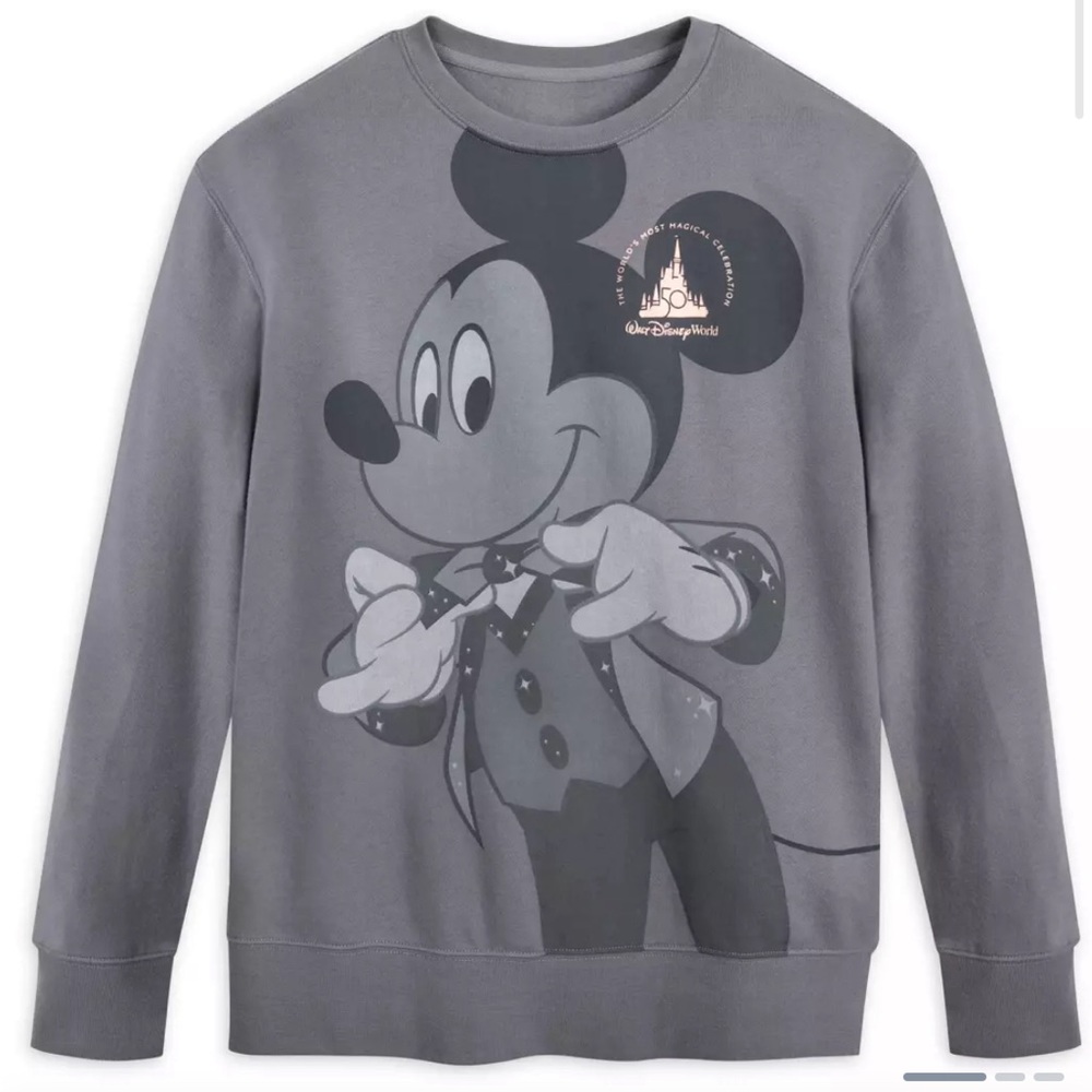 Mickey Mouse Pullover Sweatshirt Walt Disney World 50th Anniversary
